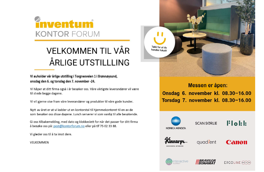 Inventum Kontorforum kontormesse og utstilling.